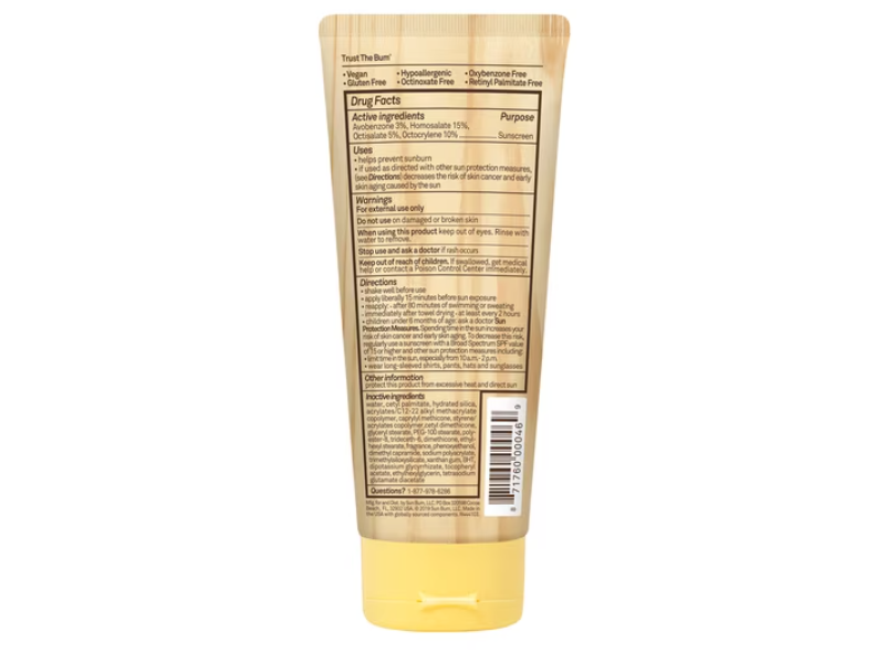 Sun Bum Premium Moisturizing Sunscreen Lotion, SPF 70, 6 fl oz/177 mL