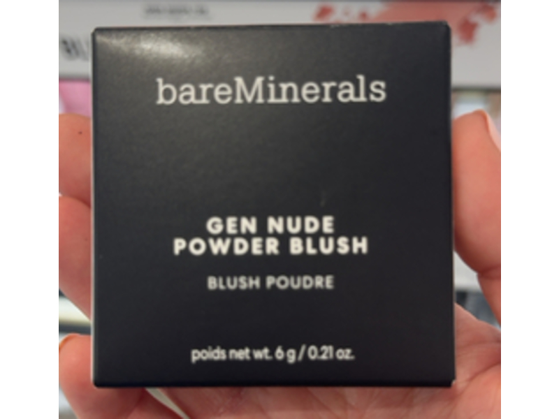 BareMinerals Gen Nude Powder Blush, Pretty in Pink, 0.21 oz/6 g