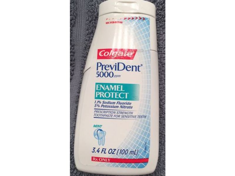 PreviDent 5000 ppm Enamel Protect (1.1 sodium fluoride 5% potassium nitrate), Mint, 3.4 fl oz (100 mL), Colgate Oral Pharmaceuticals, Inc (RX)