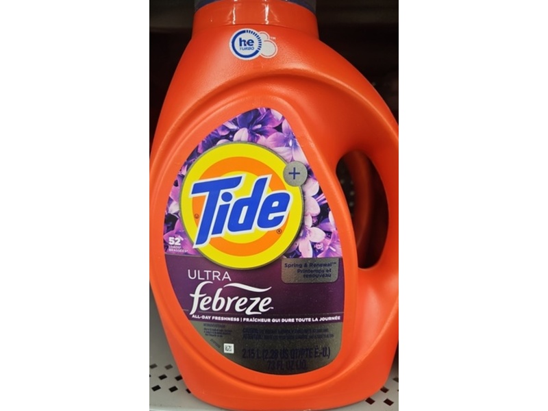 Tide Ultra Febreze Liquid Laundry Detergent, 52 Loads, 73 fl oz/2.15 L