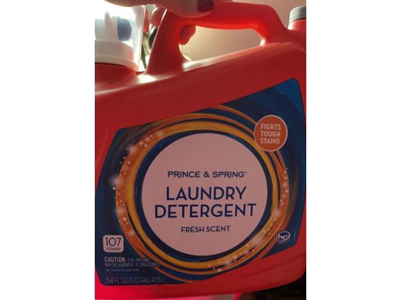 Prince & Spring Laundry Detergent, Fresh Scent, 154 fl oz/455 L