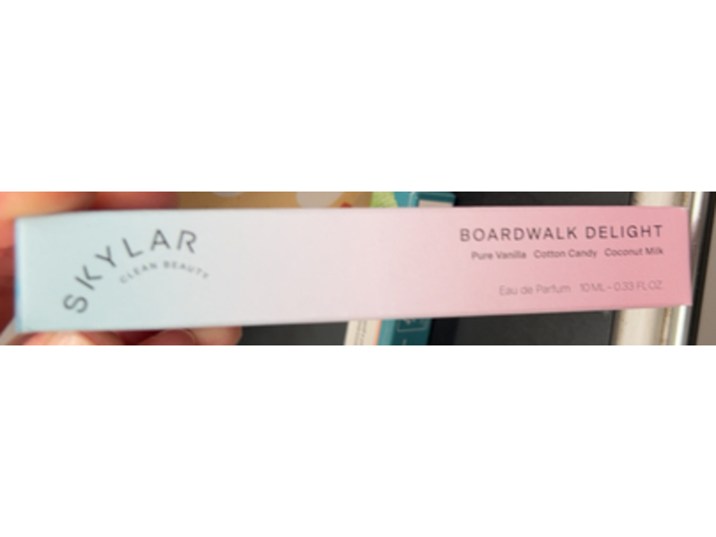 Skylar Boardwalk Delight Eau De Perfume, Cotton Candy, Pure Vanilla & Coconut Milk, 0.33 fl oz/10 mL