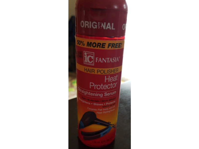 Fantasia Ic Heat Protector Hair Straightening Serum, 6 oz/178 mL