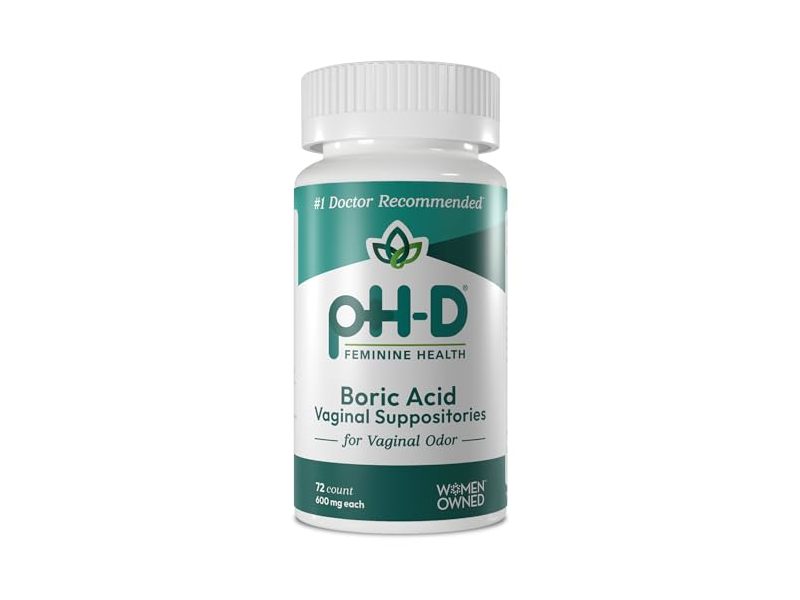 pH-D Feminine Health Vaginal Suppositories, Boric Acid, 72 Count