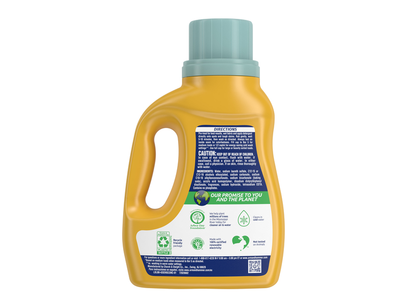 Arm & Hammer Sensitive Skin Plus Fresh Scent Liquid Laundry Detergent, 36.5 fl oz/1.07L/27 Loads