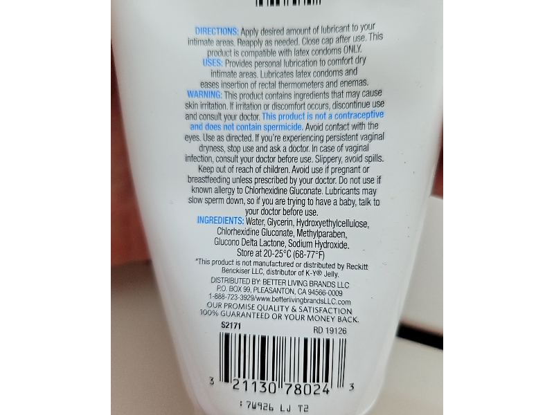 Signature Care Personal Lubricating Jelly, 4 oz/113 g