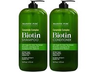 Majestic Pure Biotin Shampoo & Conditioner Set, Ceramides Complex, 16 fl oz/473 mL - thumbnail 1
