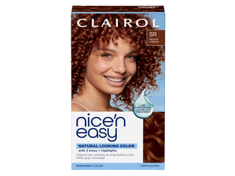 Clairol Nice'n Easy Permanent Hair Color, 5R Medium Auburn, 1 Application