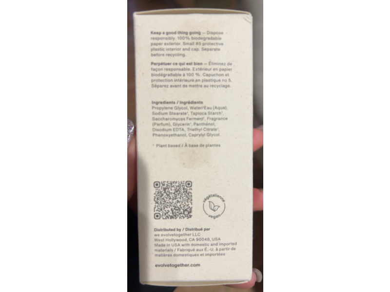 Evolvetogether Deodorant, Tulum, 1.69 oz/48 g