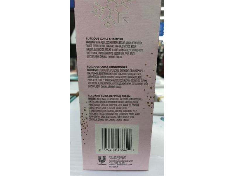 Suave Luscious Curls Kit, Shampoo, Conditioner, Cream