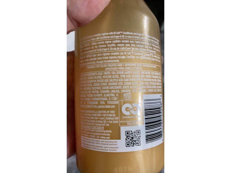 Redken All Soft Shampoo, Moisturizing, Argan Oil + 2% Moisture Complex, 10.1 fl oz/300 mL