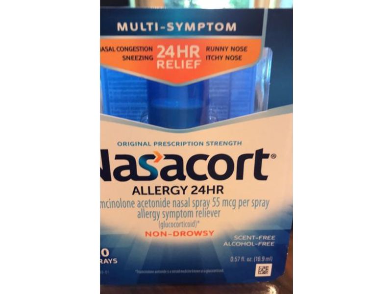 Nasacort Multi - Symptom Nasal Allergy Spray, Non- Drowsy, 120 Sprays, 0.57 fl oz/16.9 mL