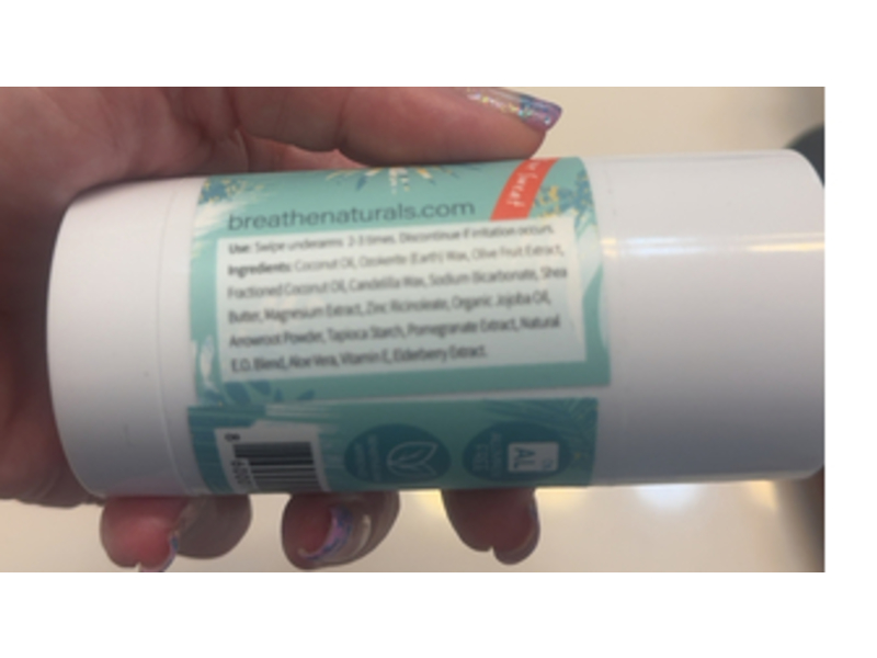 Breathe Naturals Deodorant, Summer Seabreeze, 2.6 oz