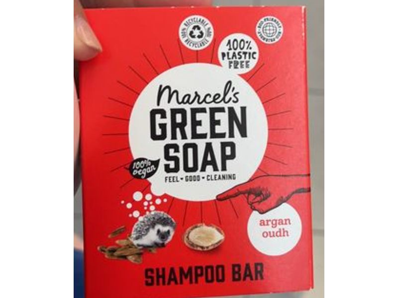 Marcel's Green Soap Shampoo Bar, Argan & Oudh, 90 g