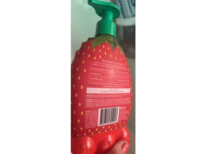 Raw Sugar Kids' Gentle Shampoo + Conditioner, Strawberry Kiwi, 12 fl oz/354 mL