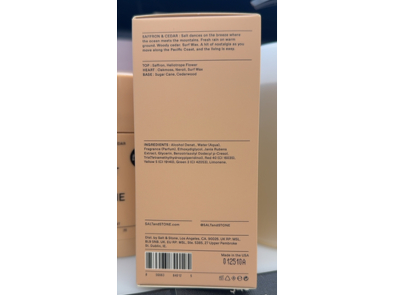 Salt & Stone Body Mist, Saffron & Cedar Scent, 3.4 fl oz/100 mL