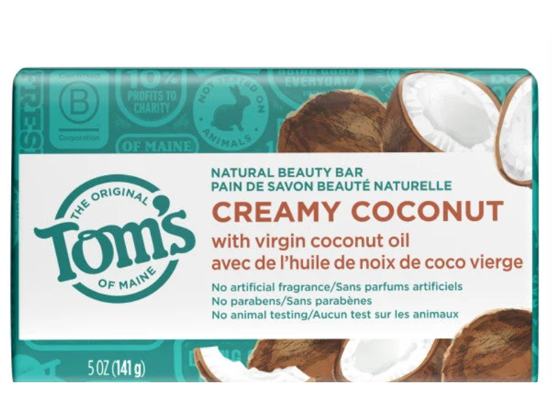 Tom's of Maine Natural Bar Soap, Creamy Coconut, 5 oz/141 g