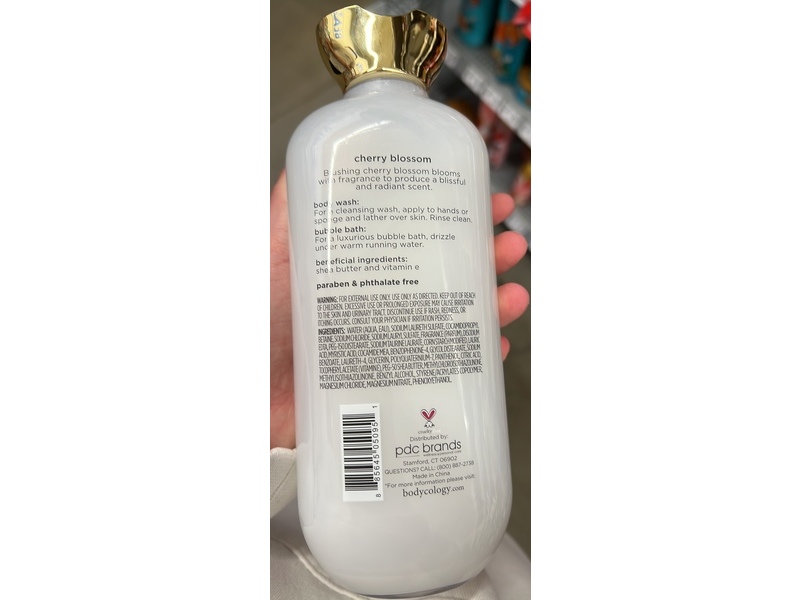 Bodycology 2 In 1 Body Wash + Bubble Bath, Cherry Blossom, 16 fl oz/473 mL