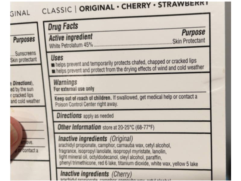 Chapsticks Lip Balm, Classic Original, 0.15 oz/4 g, Pack Of 3