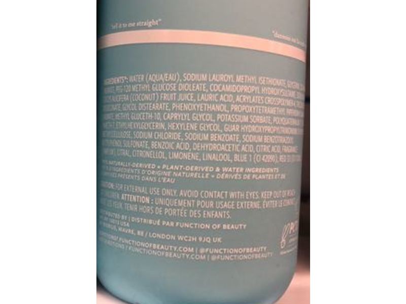 Function Of Beauty Straight Hair Shampoo, 11 fl oz/325 mL