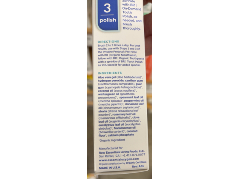 Essential Oxygen BR Organic Toothpaste, Wintergreen, 4 oz/113 g, Pack of 2