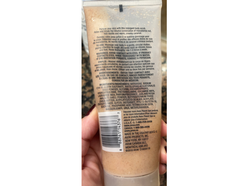 Avon Planet Spa Blissfully Nourishing Body Scrub with African Shea Butter, 6.7 fl oz/200 mL