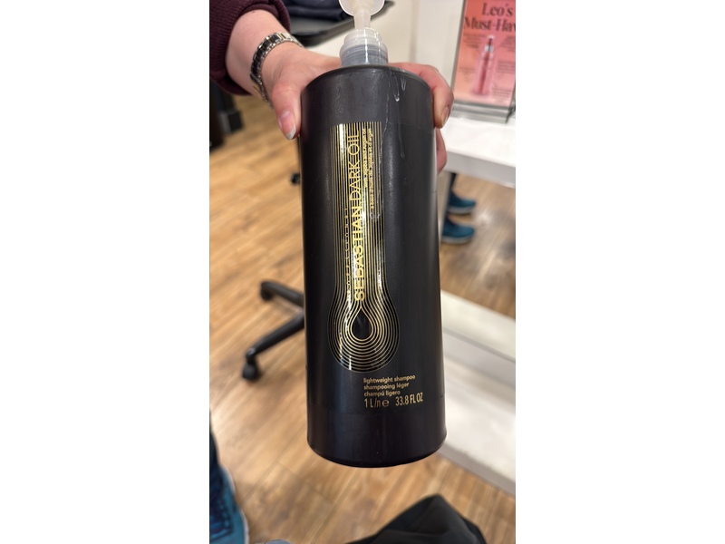 Sebastian Professional Dark Oil Lightweight Shampoo, Jojoba & Argan Oil, 33.8 fl oz/1 L