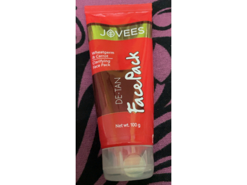 Jovees De-Tan Face Pack, Wheatgerm & Carrot, 100 g