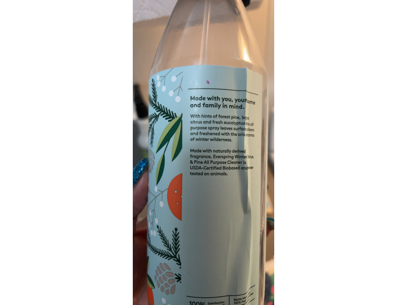 Ever Spring All Purpose Cleaner, Winter Citrus & Pine, 28 fl oz/828 mL