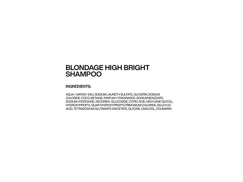 Redken Blondage High Bright Shampoo, Vitamin C, 33.8 fl oz/1000 mL