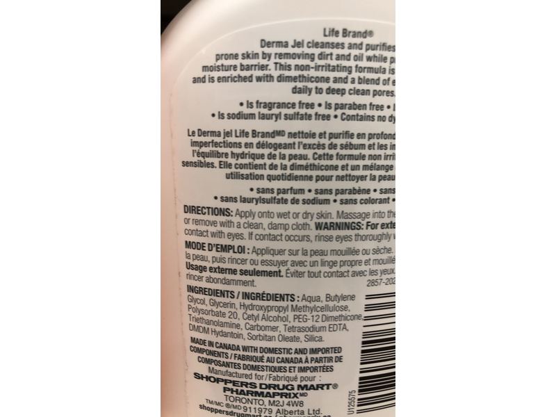 Life Brand Clear Action Derma Jel, Fragrance Free, 500 mL