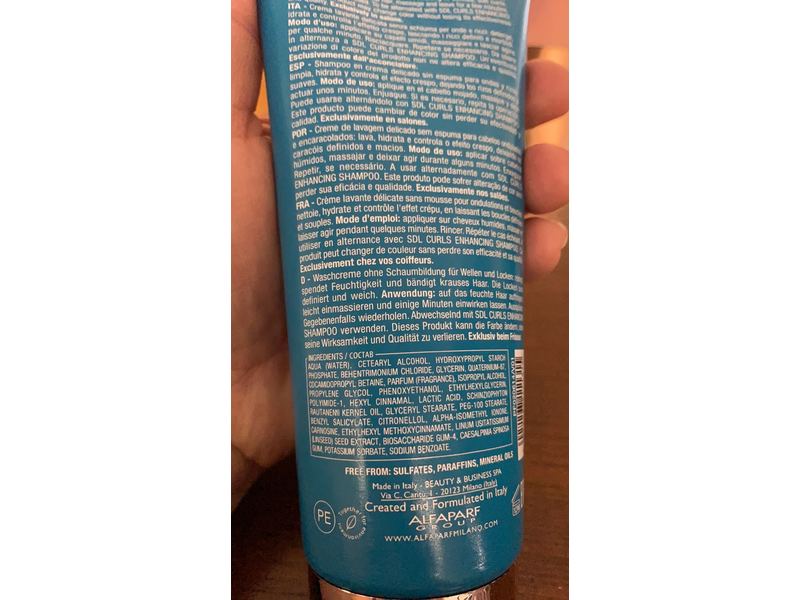Alfaparf Milano Semi Di Lino Curls Hydrating Co-Wash, 6.76 fl oz/200 mL