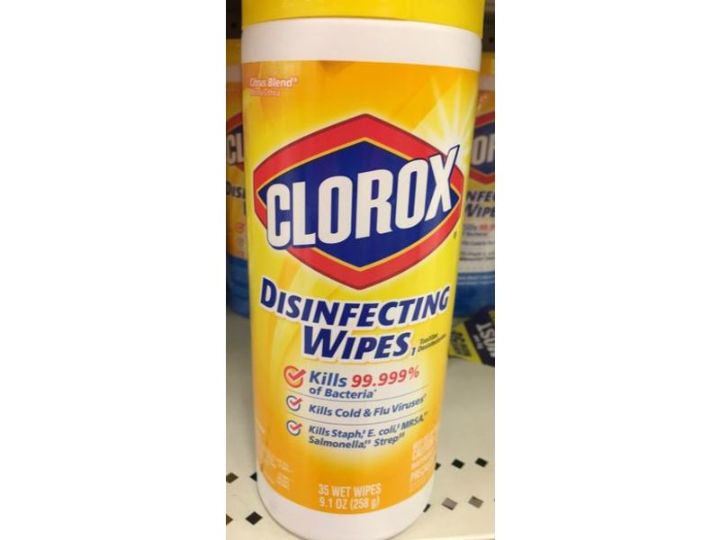 Clorox Disinfecting Wipes, Crisp Lemon, 9.1 oz/258 g, 35 Counts