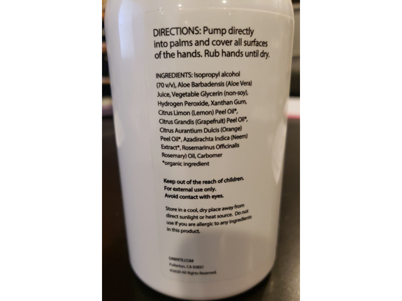 Dr. Brite Rejuvenate Protect Hand Sanitizer, Citrus, 16 oz/473 mL