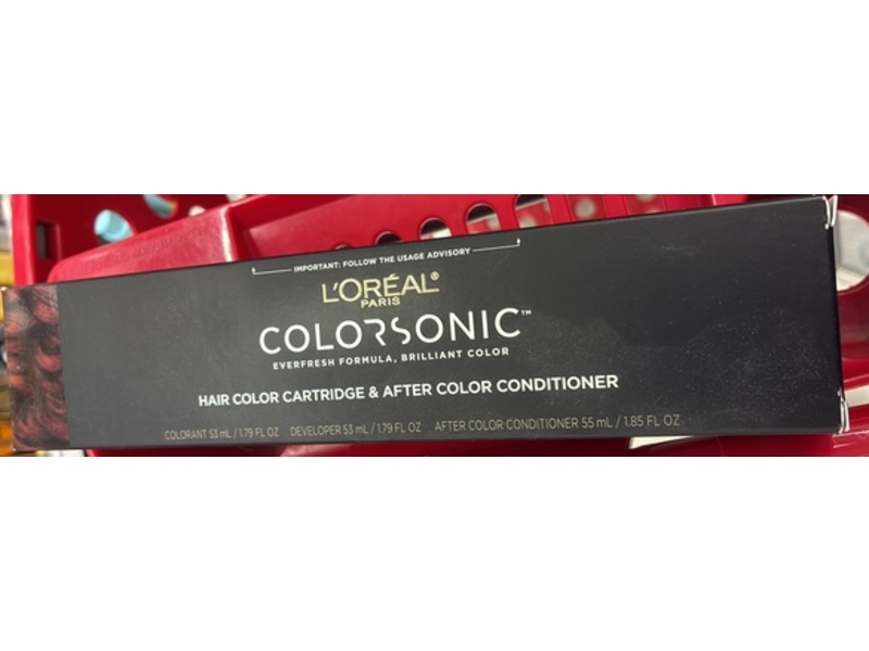 L'Oreal Paris Colorsonic Hair Color Cartridge & After Color Conditioner, 5RR Medium Intense Red Brown