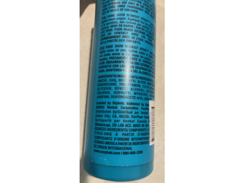 Sexyhair Healthy Shine Show Blowout Lightweight Blow - Dry Spray, 5.1 fl oz/150 mL