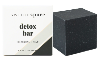 Switch2Pure Detox Bar Soap, Charcoal + Kelp, 3.5 oz/100 g