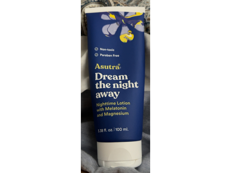 Asutra Dream The Night Away Nighttime Lotion, Melatonin & Magnesium, 3.38 fl oz/100 mL