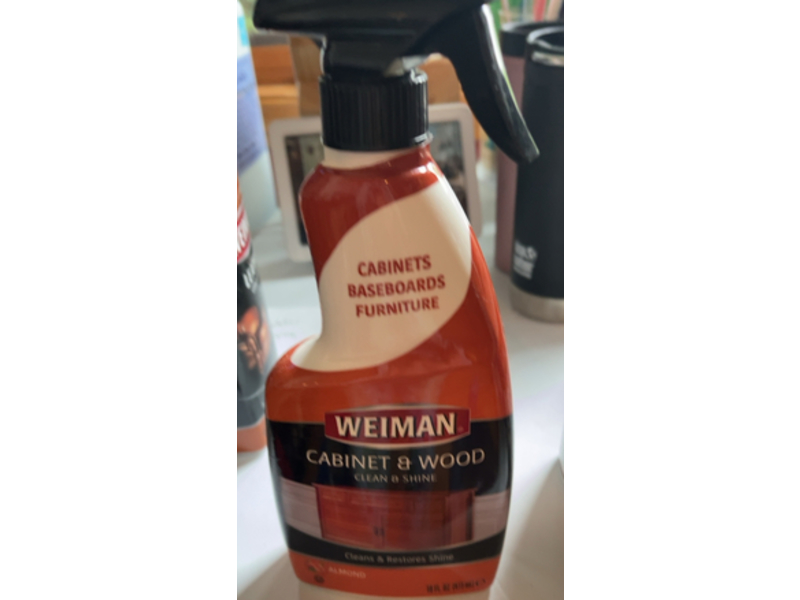Weiman Cabinet & Wood Clean & Restores Shine, Almond, 16 fl oz/473 mL