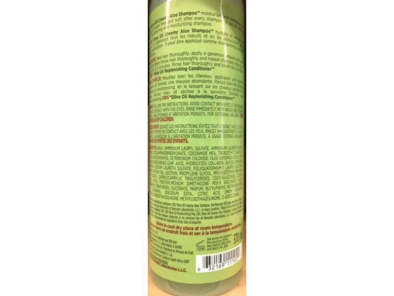 ORS Creamy Aloe Shampoo, Olive Oil, 12.5 fl oz/370 mL