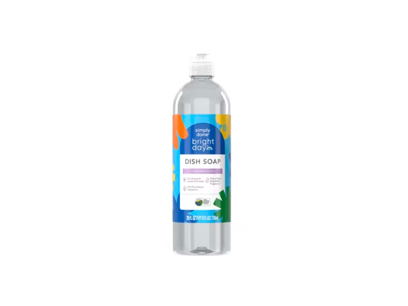 Simply Done Bright Day Dish Soap, Lavender Scent, 25 fl oz/739 mL
