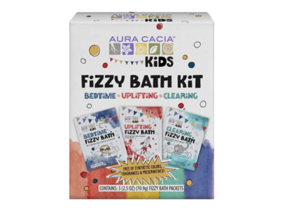 Aura Cacia Kids Fizzy Bath Kit, Bedtime, Uplifting, Clearing, 2.5 oz/70.9 g