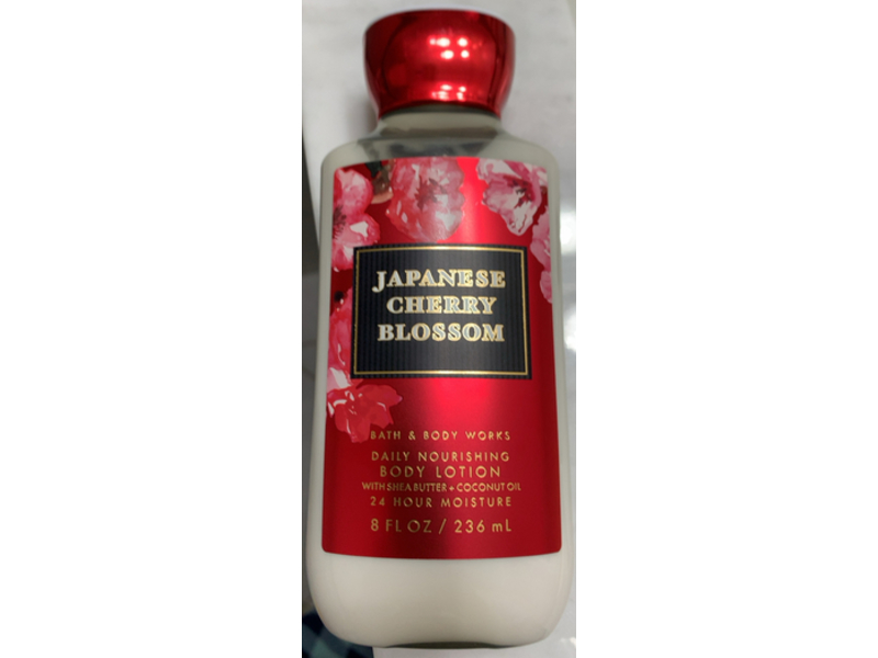 Bath & Body Works Japanese Cherry Blossom Body Lotion, Shea Butter + Coconut OIl, 8 fl oz/236 mL