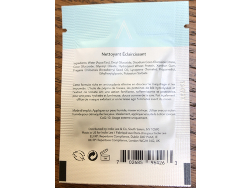 Indie Lee Brightening Cleanser, 0.1 fl oz/3.0 mL