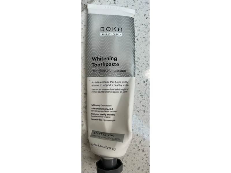 Boka Whitening Toothpaste, Refresh Mint, 4 fl oz/113 g, Pack Of 3