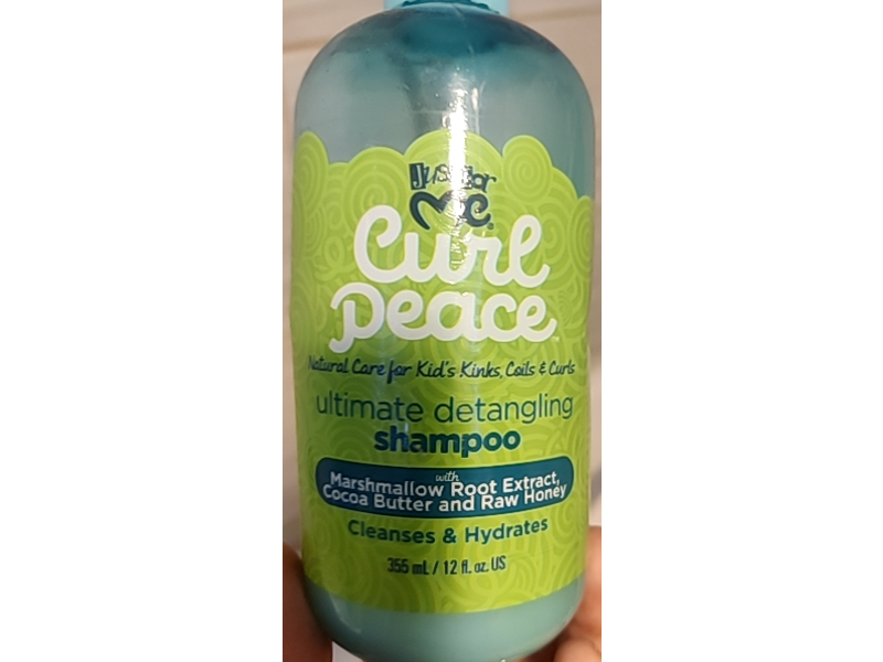 Just For Me Curl Peace Ultimate Detangling Shampoo, Marshmallow Root Extract, Cocoa Butter & Raw Honey, 12 fl oz/355 mL