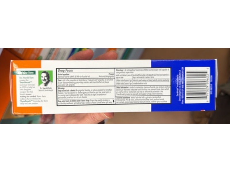 TheraBreath Healthy Gums Toothpaste, Clean Mints, 4 oz/113 g, Pack Of 2