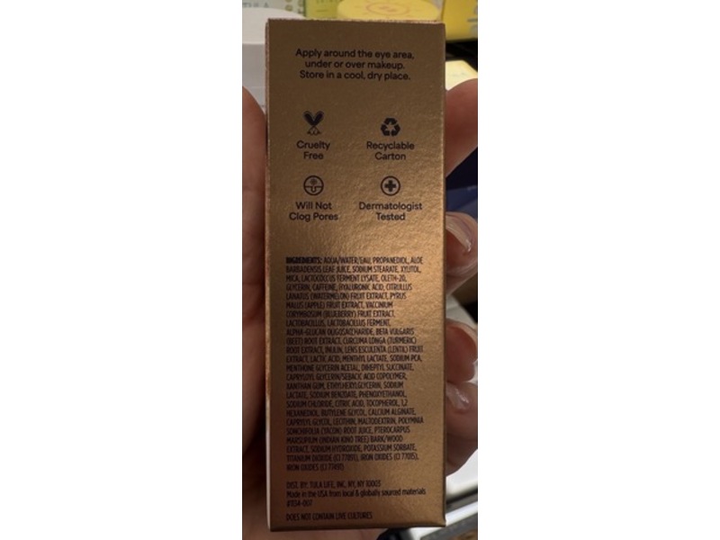 Tula Skincare Spresso Energizing Eye Balm, Americano, 0.35 oz/10 g