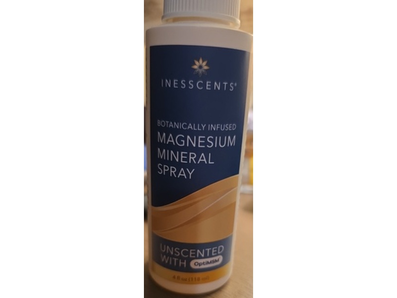 Inesscents Magnesium Mineral Spray, Unscented, 4 fl oz/118 mL