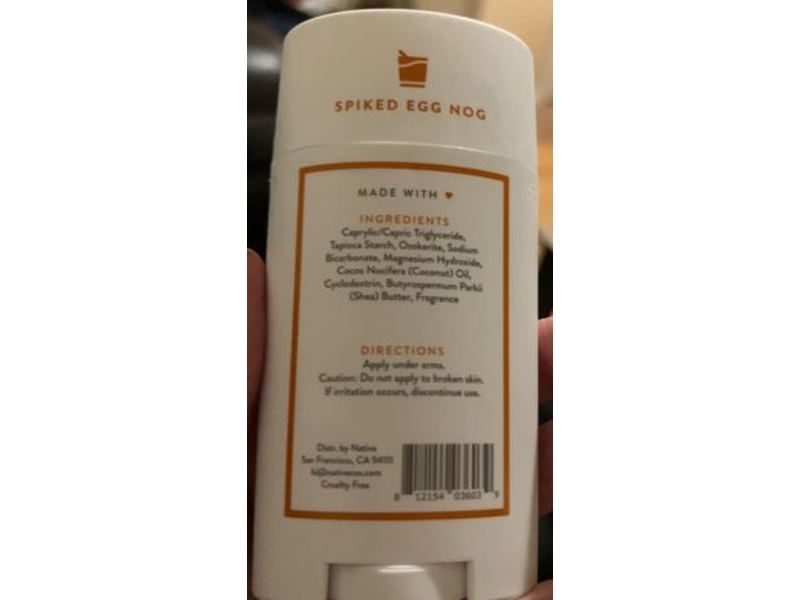 Native Deodorant, Spiked Egg Nog, 2.65 oz/75 g